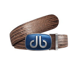 Brown Lizard strap with Big blue buckle