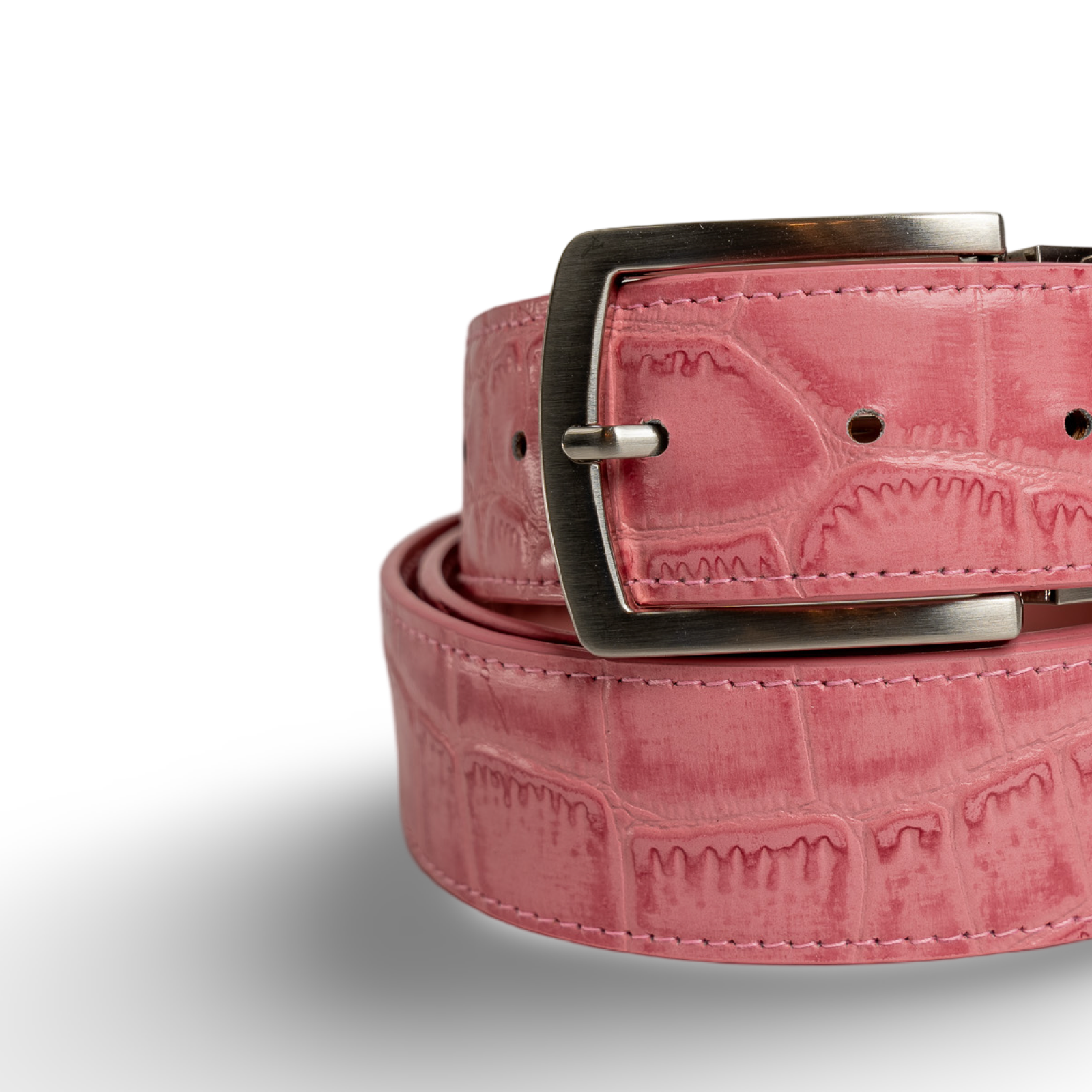 Pink Crocodile Belts