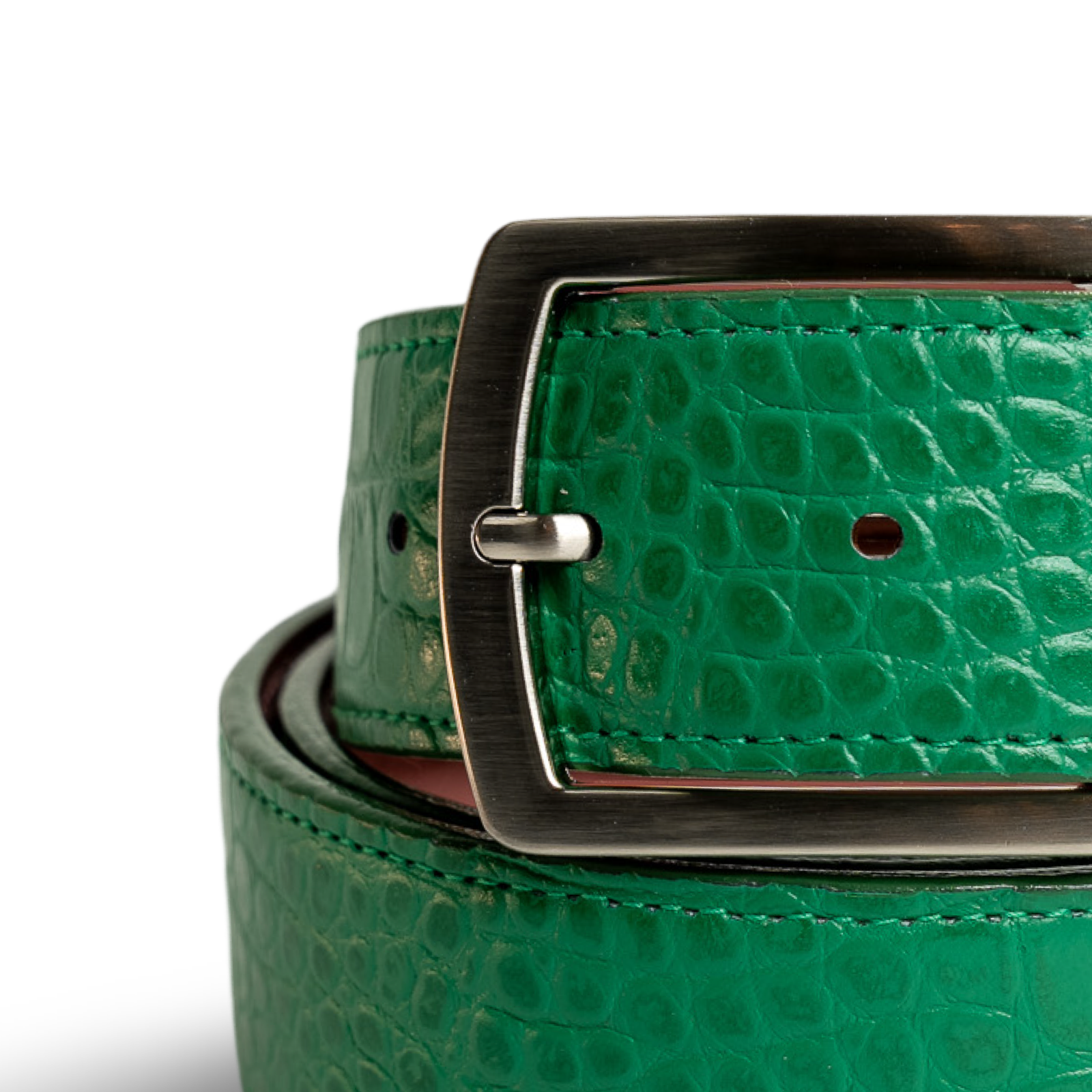 Green Crocodile Belts