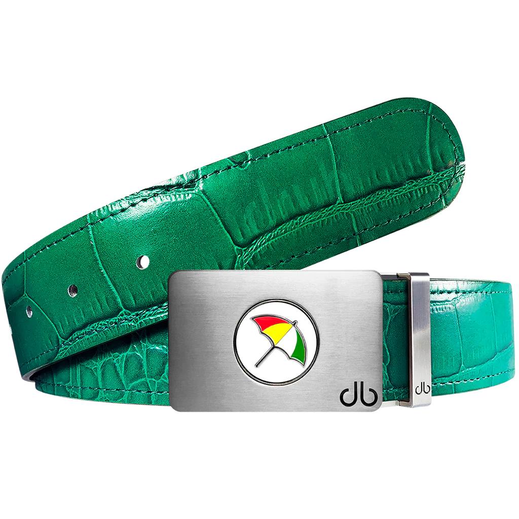 Arnold Palmer Ballmarker Buckle with Green Crocodile Patterned Leather Belt