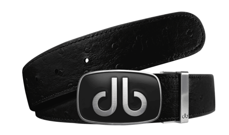 Black / Big Ostrich Leather Belts Druh Belts and Buckles | US & Canada