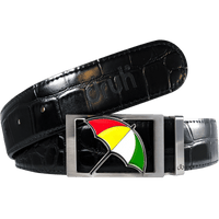 Arnold Palmer Crocodile Leather Golf Belt in Black