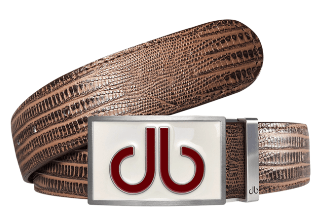Brown Lizard / Double Infill Lizard Leather Belts Druh Belts and Buckles | US & Canada