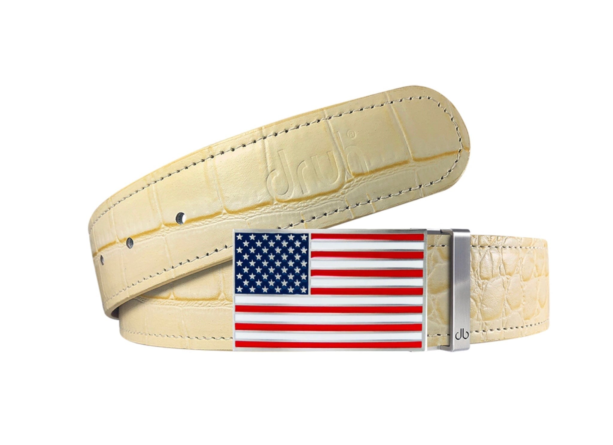 Cream / American Crocodile Leather Belts Druh Belts USA