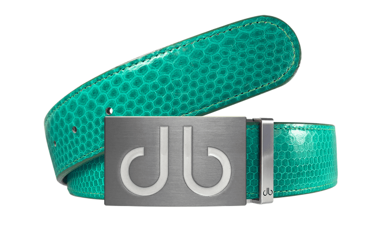 Green / Infill Snakeskin Leather Belts Druh Belts USA