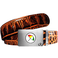 Arnold Palmer Ballmarker Golf Belt Crocodile Leather Red