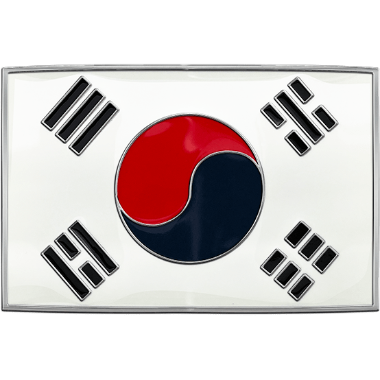 South Korea Flag Buckle