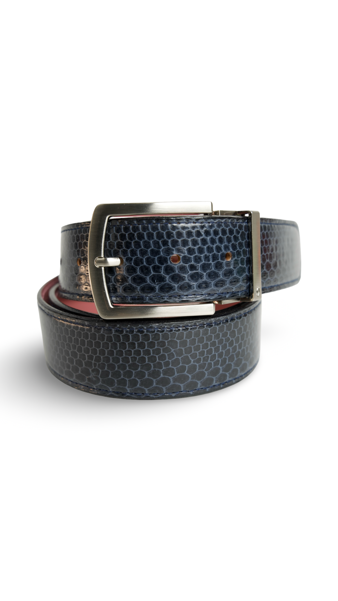 Blue Snakeskin Belts