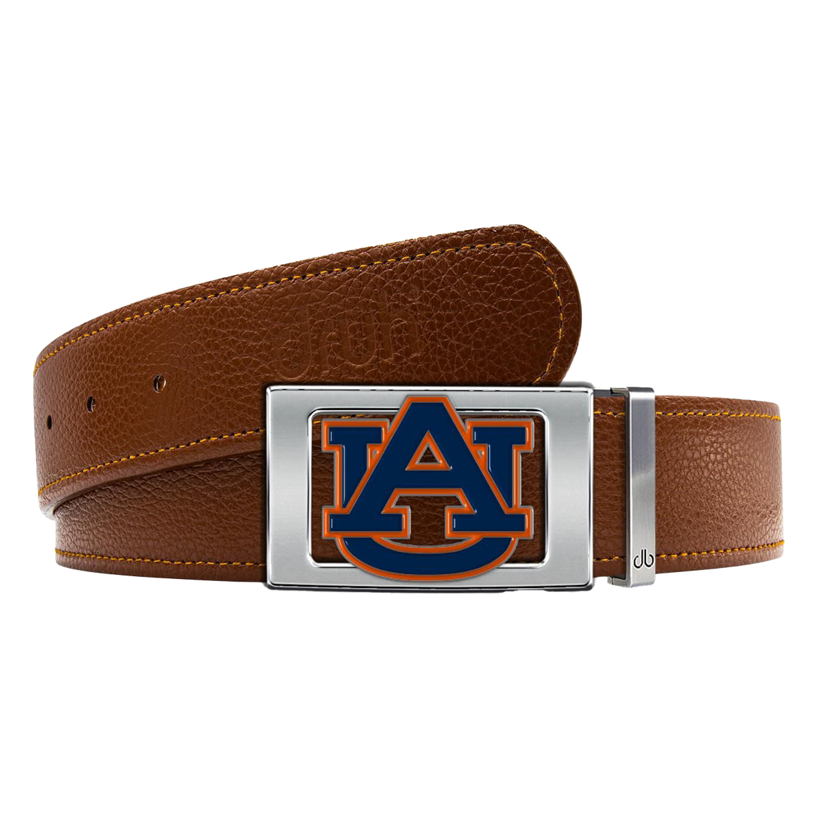 Auburn University Buckle with Brown Full Grain Leather Strap