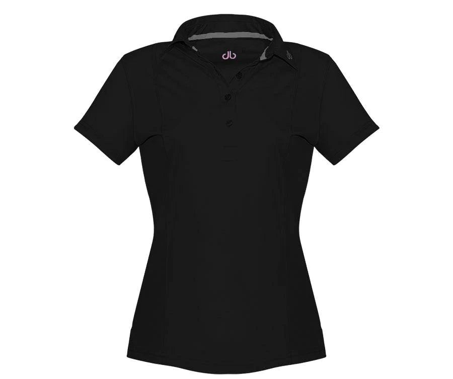 Black Designer Polo Shirt Women