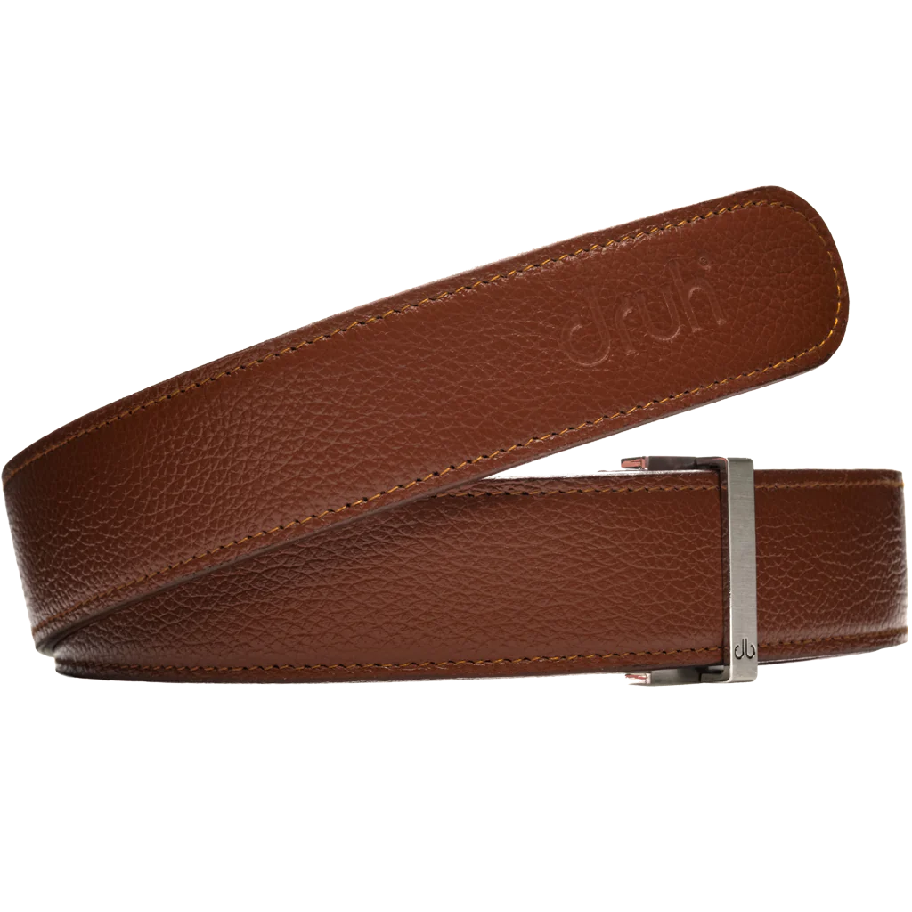 Brown Full Grain Patterned Leather Strap