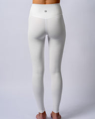 LuxeLift Ribbed White Leggings