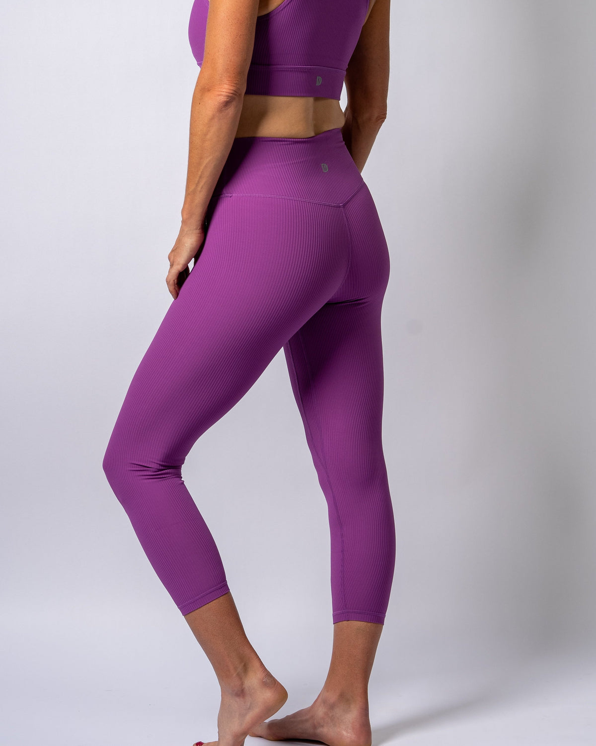 LuxeLift Ribbed Purple Leggings