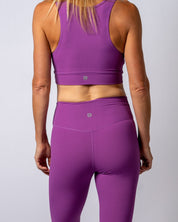 LuxeLift Purple Mesh Sports Bra