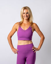 LuxeLift Purple Mesh Sports Bra