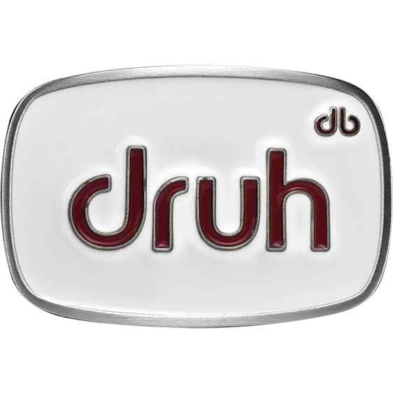 Druh Oval White and Brown Buckle