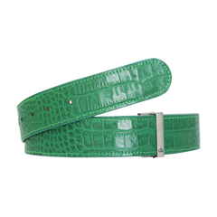 Green Crocodile Texture Leather Strap