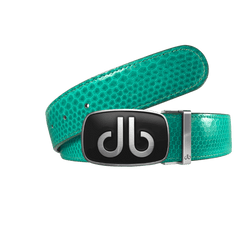 Green Snakeskin leather strap with Big Black buckle