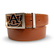 Auburn University Buckle with Brown Full Grain Leather Strap