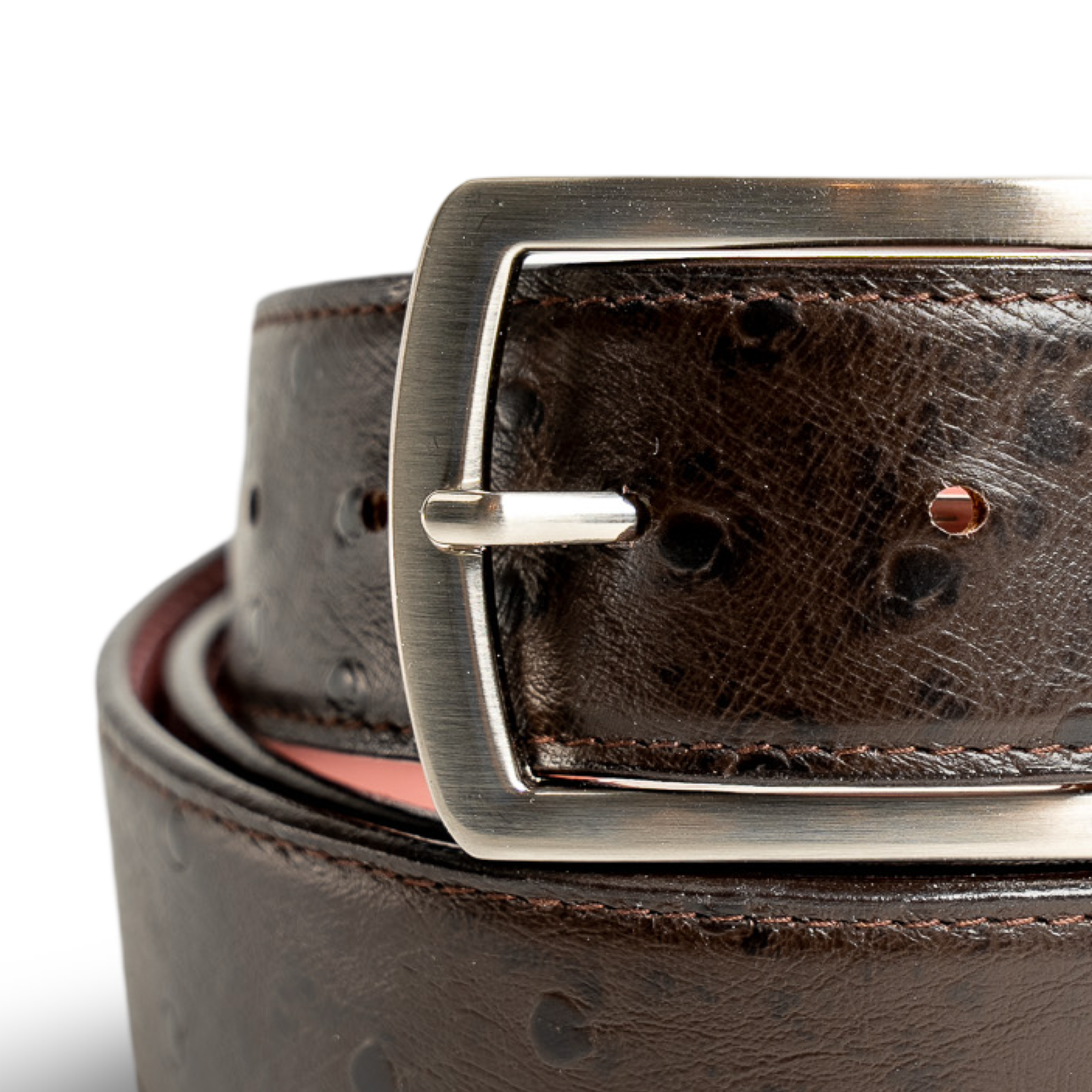 Brown Ostrich Belts