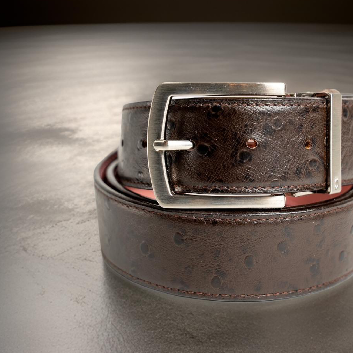 Brown Ostrich Belts