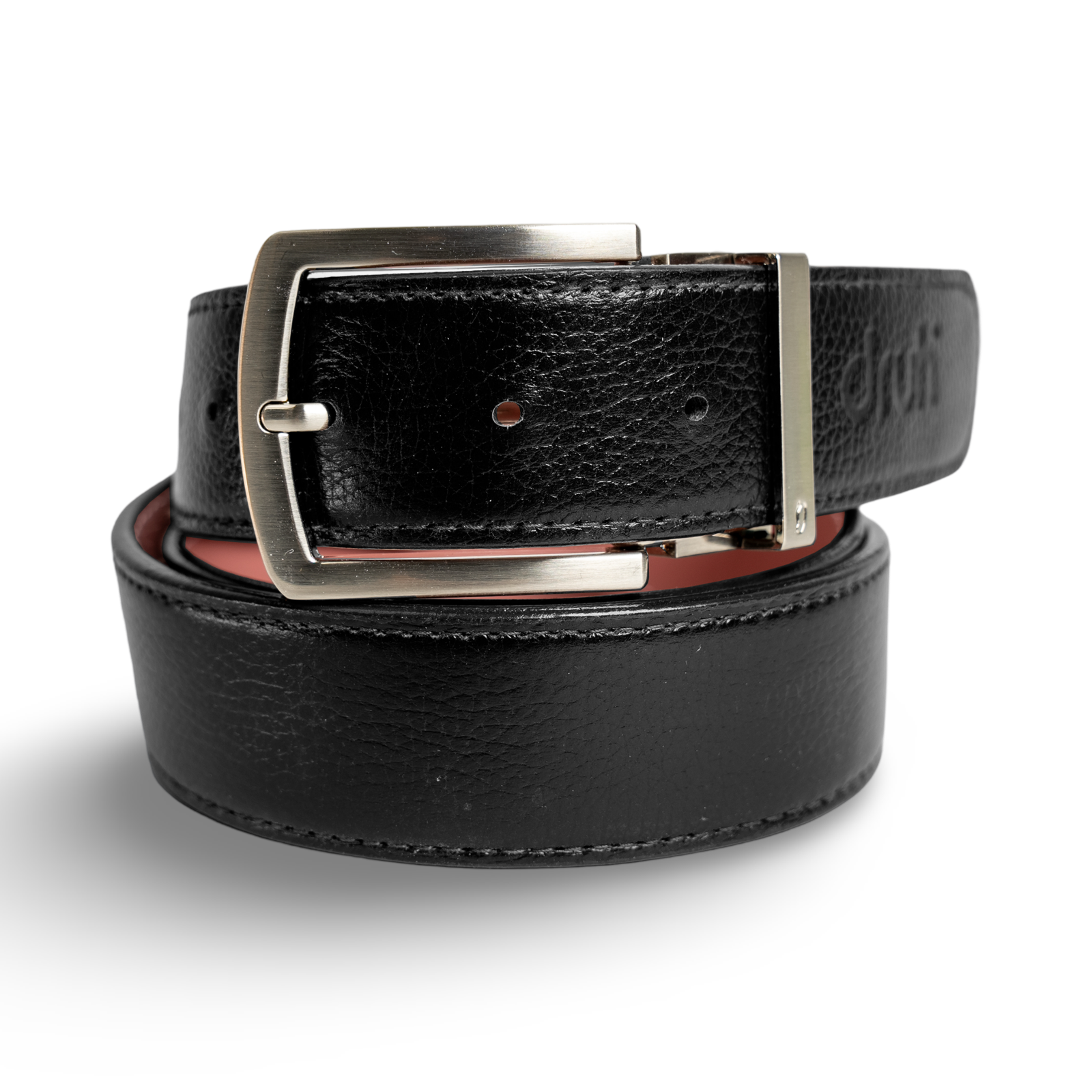 Black Full Grain leather strap with Silver prong buckle