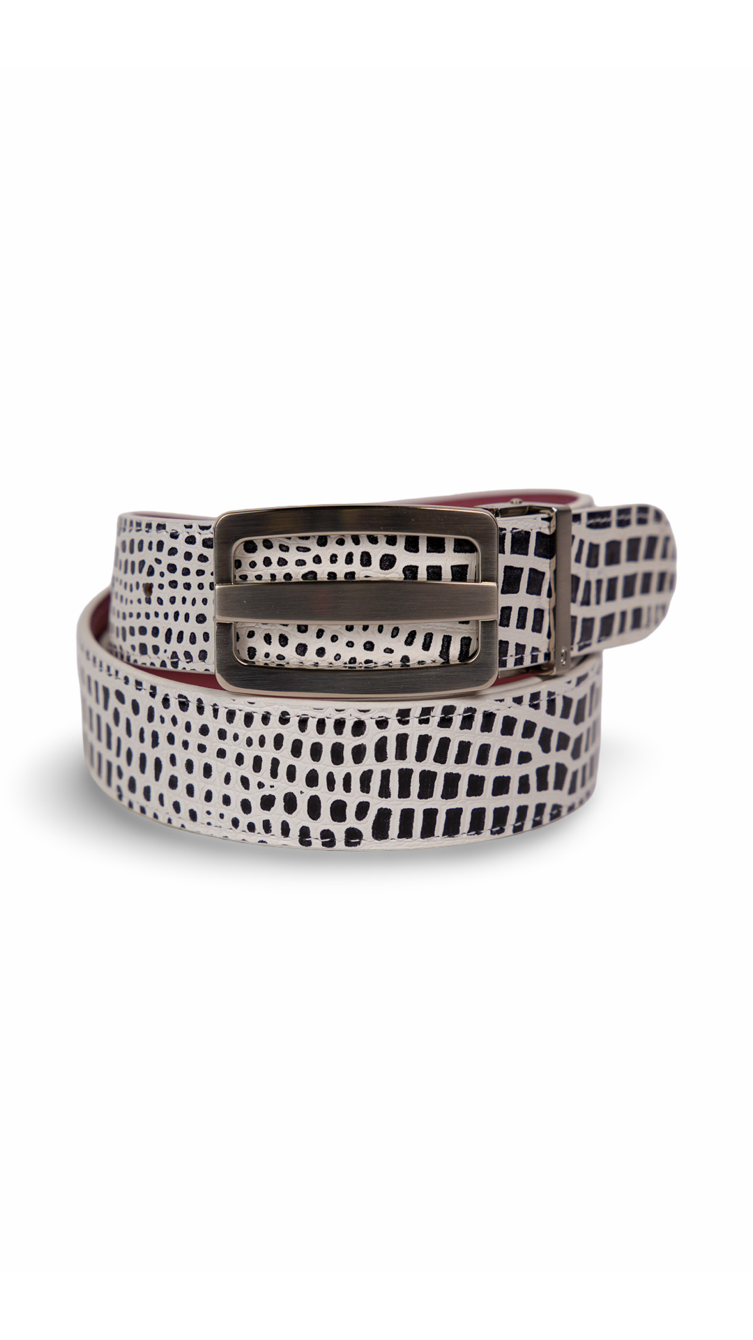 Black and white Crocodile Belts