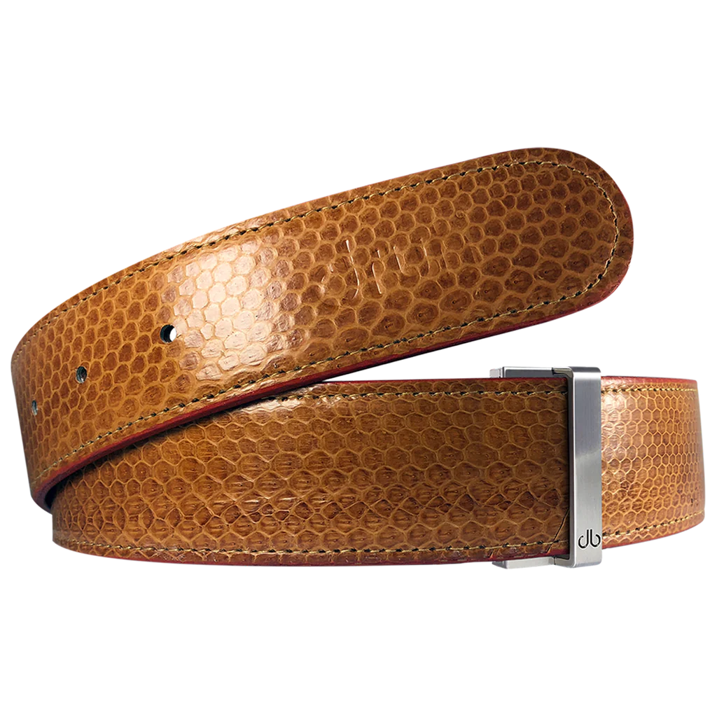 Light Brown Snakeskin Leather Strap