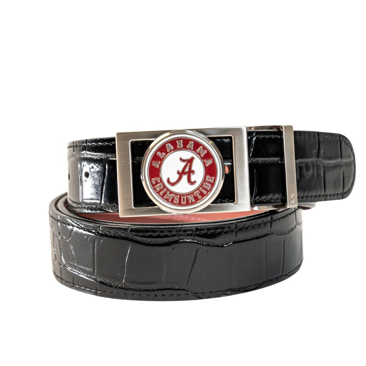 University of Alabama Buckle with Black Crocodile Leather Strap