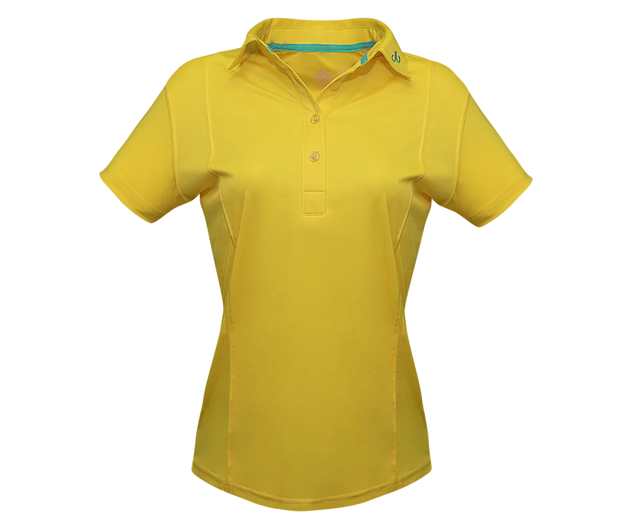 Yellow Designer Polo Shirt Women