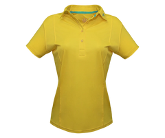 Yellow Designer Polo Shirt Women