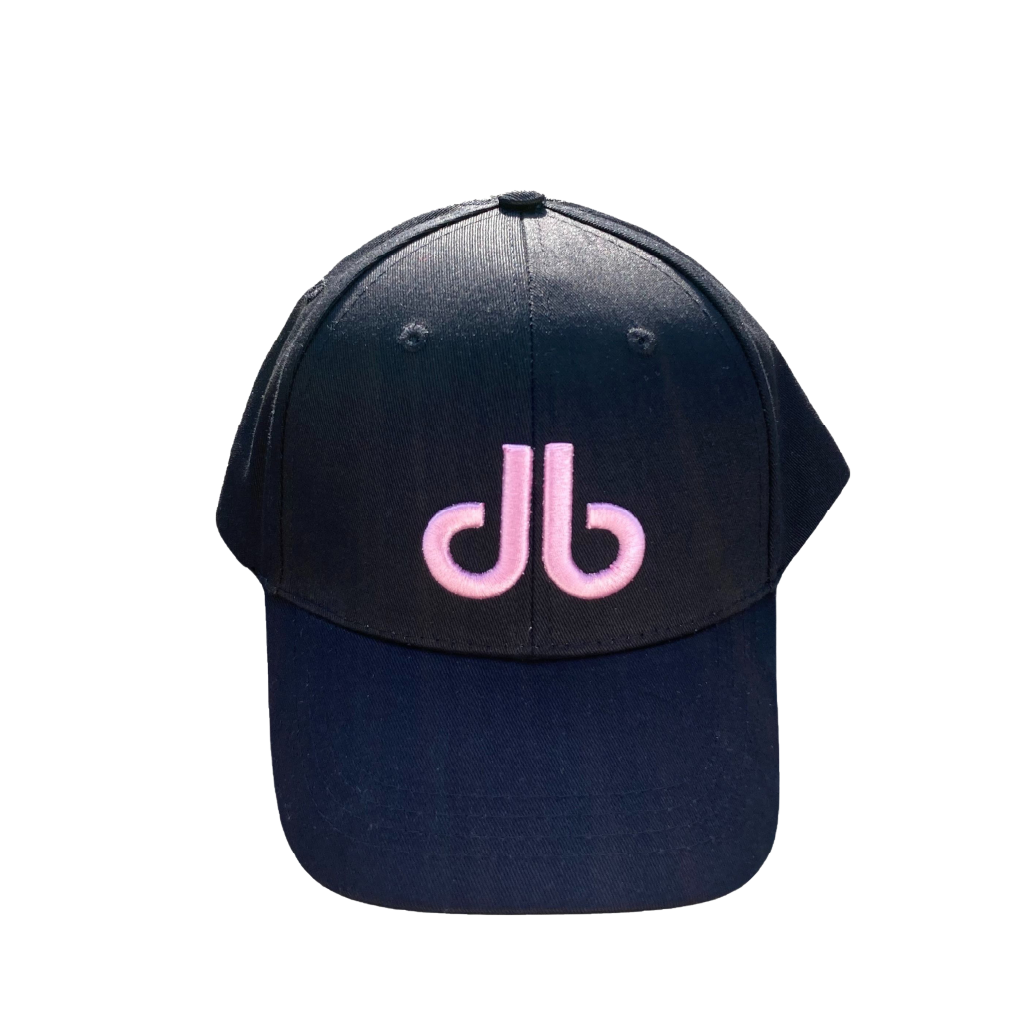 Black Cap with Pink Trim