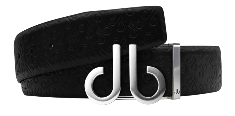 Embossed Leather Belt - db Icon Pattern