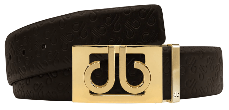 Embossed Leather Belt - db Icon Pattern