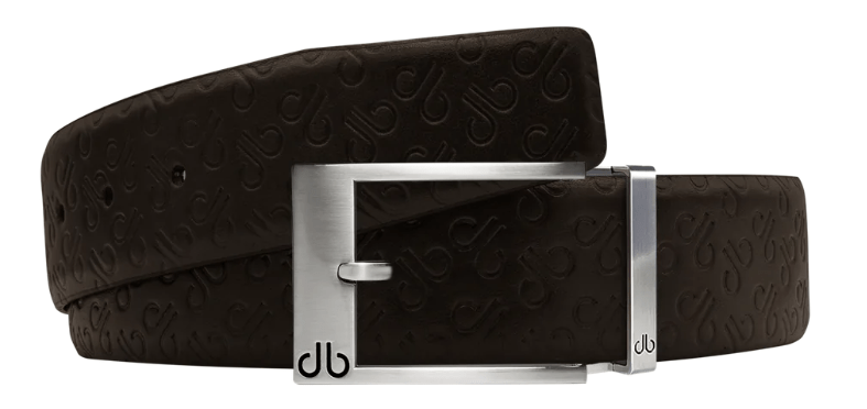 Embossed Leather Belt - db Icon Pattern