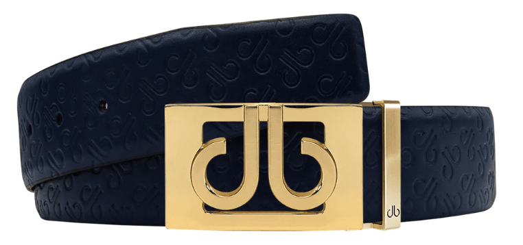 Embossed Leather Belt - db Icon Pattern
