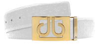 Embossed Leather Belt - db Icon Pattern
