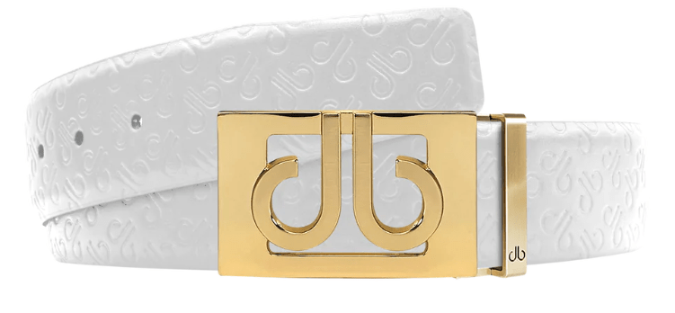 Embossed Leather Belt - db Icon Pattern