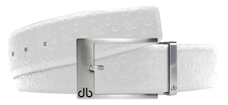 Embossed Leather Belt - db Icon Pattern