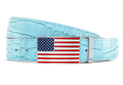 Aqua / American Crocodile Leather Belts Druh Belts USA