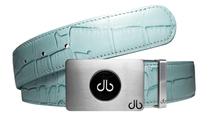 Aqua / Ballmarker Crocodile Leather Belts Druh Belts USA