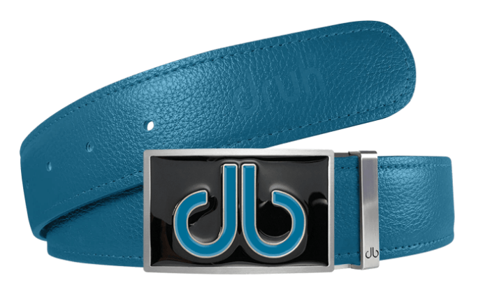 Aqua / Double Infill Full Grain Leather Belts Druh Belts and Buckles | US & Canada