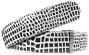 Black and White Crocodile Leather Collection Druh Belts USA