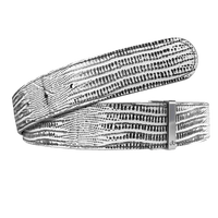 White and Black Druh Golf Belt