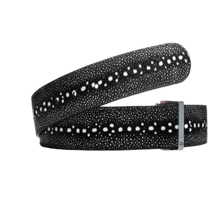 Stingray Leather Straps - Black and White