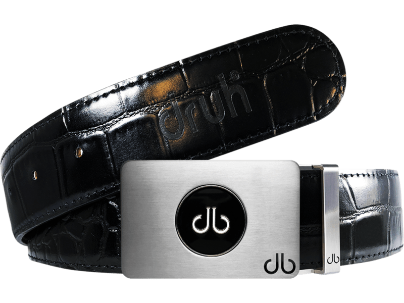 Black / Ballmarker Crocodile Leather Belts Druh Belts USA