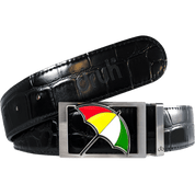 Arnold Palmer Crocodile Leather Golf Belt in Black
