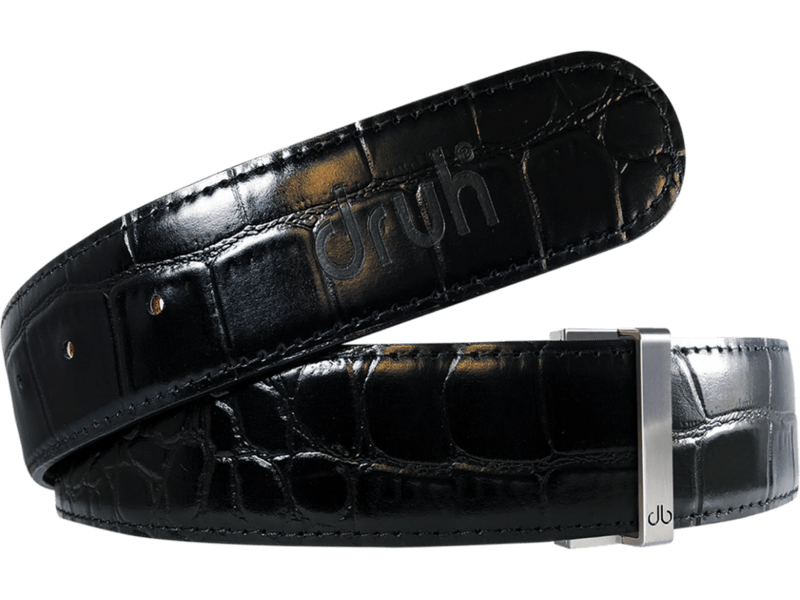 Black Crocodile Leather Collection Druh Belts USA