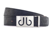 Black / Infill Ostrich Leather Belts Druh Belts and Buckles | US & Canada