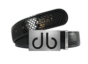 Black / Infill Snakeskin Leather Belts Druh Belts USA
